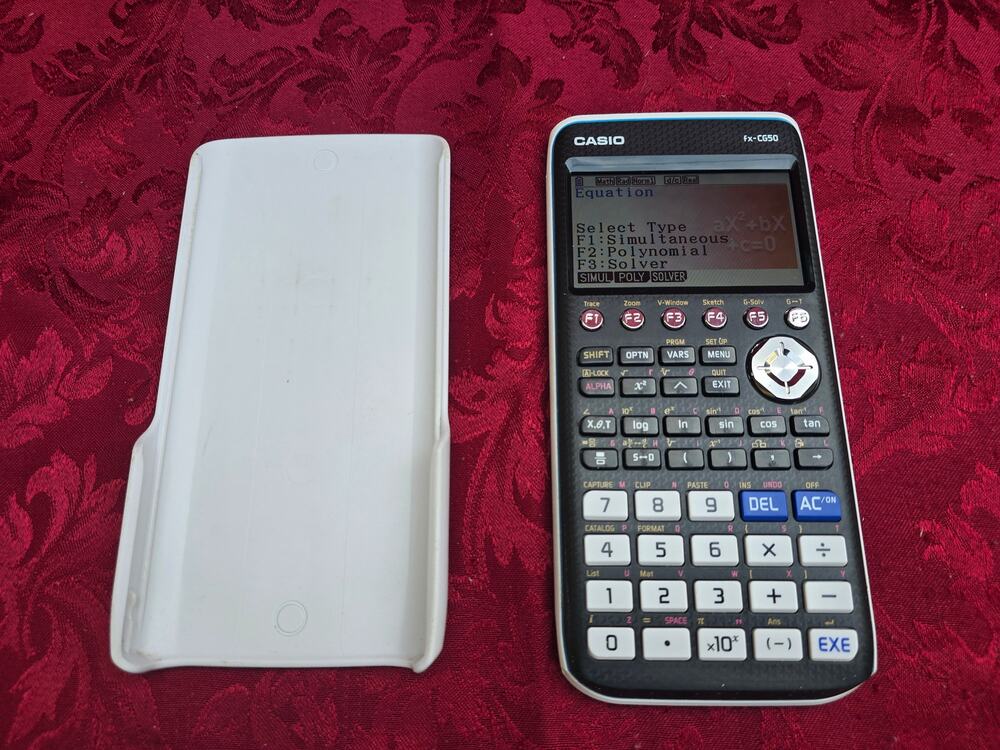 Casio fx-CG50 PRIZM Color Graphing Calculator with Slide Cover Cover Tested